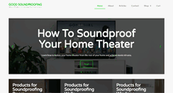 Desktop Screenshot of goodsoundproofing.com