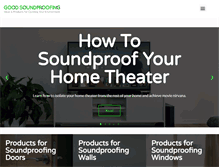 Tablet Screenshot of goodsoundproofing.com